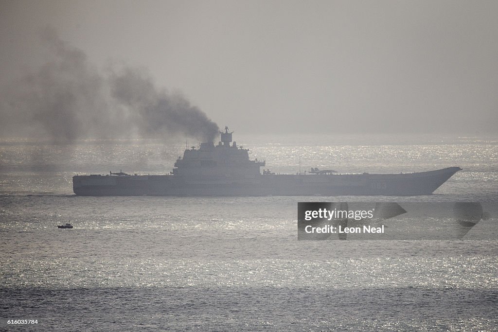 Russian Naval Ships Travel Through The English Channel