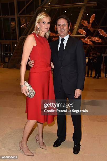 Ian Gallienne and his wife Segolene Frere Gallienne attends a Cocktail for the opening of "Icones de l'Art Moderne, La Collection Chtchoukine"at...