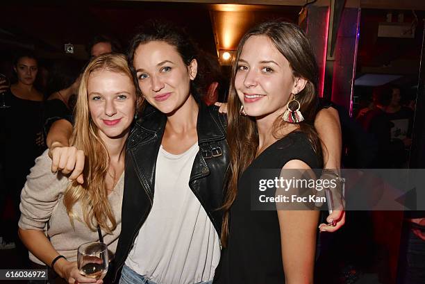 Eloise Monmirel, Cynthia Tolleron from Le Rouge et Le Noir and Maelys Gillet attend the Palace Theater Club ReOpening Party on October 20; 2016 in...