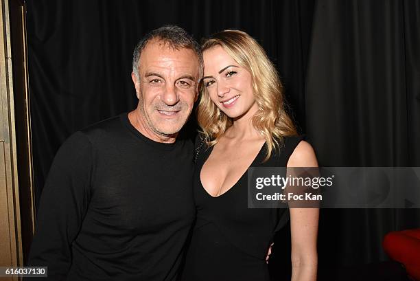 Le Rouge et Le Noir Producer Albert Cohen and Coco de Paname attend the Palace Theater Club ReOpening Party on October 20; 2016 in Paris, France.