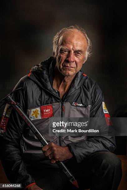 Explorer and writer Ranulph Fiennes is photographed for Scania magazine on August 2, 2016 in Exmoor, England.