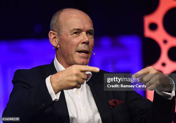 Dublin , Ireland - 21 October 2016; Former England rugby head coach Sir Clive Woodward speaking during the One Zero Conference at the RDS in Dublin.