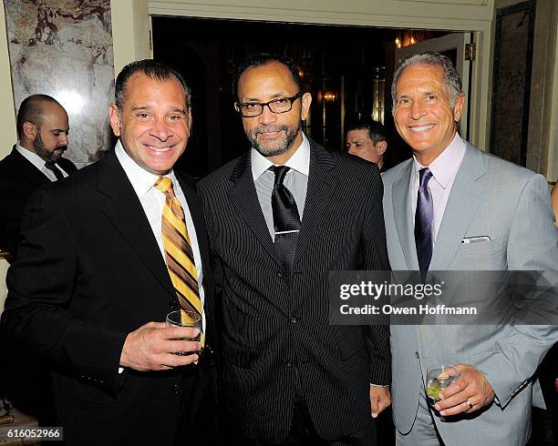 Jeff Caputo, Jerson Diaz and Larry Laimo attend An Evening Honoring Joe Namath at The Plaza Hotel on October 20, 2016 in New York City.