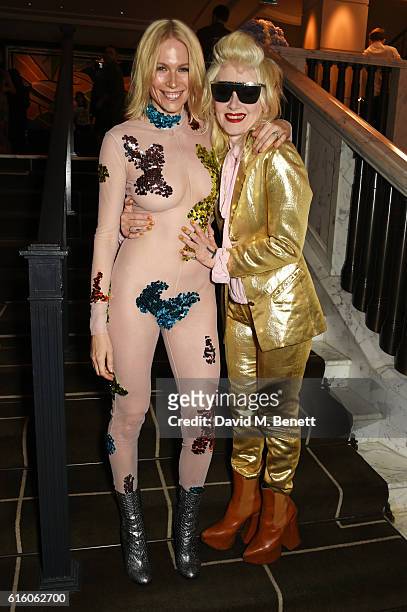 Tuuli Shipster and Pam Hogg attend the Scottish Fashion Awards in association with Maserati at Rosewood Hotel on October 21, 2016 in London, England.