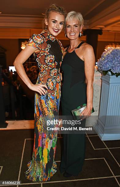 Tallia Storm and Judy Murray attend the Scottish Fashion Awards in association with Maserati at Rosewood Hotel on October 21, 2016 in London, England.