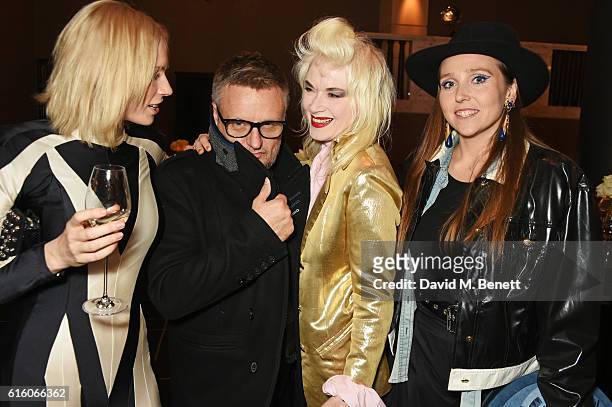 Tuuli Shipster, Rankin, Pam Hogg and guest attend the Scottish Fashion Awards in association with Maserati at Rosewood Hotel on October 21, 2016 in...