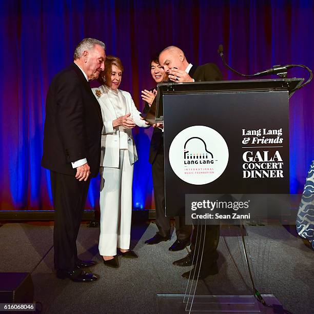 Sanford I. Weill, Joan H. Weill, Lang Lang and Leszek Lukas attend Lang Lang & Friends Gala Concert Dinner to Honor Joan H. Weill & Sanford I Weill...