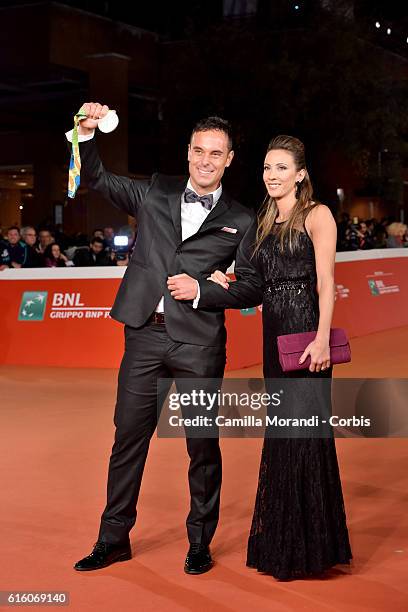 Paolo Pizzo walks a red carpet for '7 Minuti' during the 11th Rome Film Festival on October 21, 2016 in Rome, Italy.