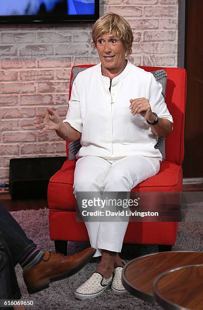 Author/long-distance swimmer Diana Nyad visits Hollywood Today Live at W Hollywood on October 21, 2016 in Hollywood, California.