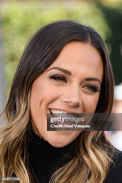 Jana Kramer visits "Extra" at Universal Studios Hollywood on October 21, 2016 in Universal City, California.