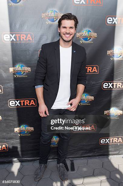 Gleb Savchenko visit "Extra" at Universal Studios Hollywood on October 21, 2016 in Universal City, California.