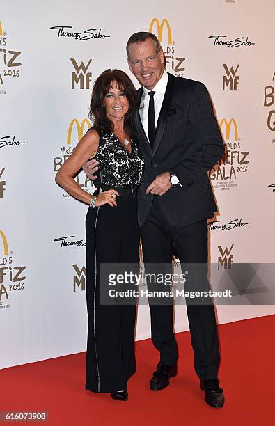 Henry Maske and his wife Manuela Maske during the McDonald's charity gala at Hotel Bayerischer Hof on October 21, 2016 in Munich, Germany.