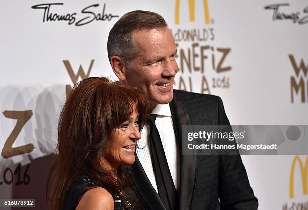 Henry Maske and his wife Manuela Maske during the McDonald's charity gala at Hotel Bayerischer Hof on October 21, 2016 in Munich, Germany.