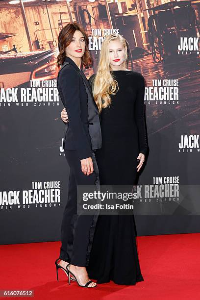 Canadian actress and model Cobie Smulders and US actress Danika Yarosh attend the 'Jack Reacher: Never Go Back' Berlin Premiere at CineStar Sony...