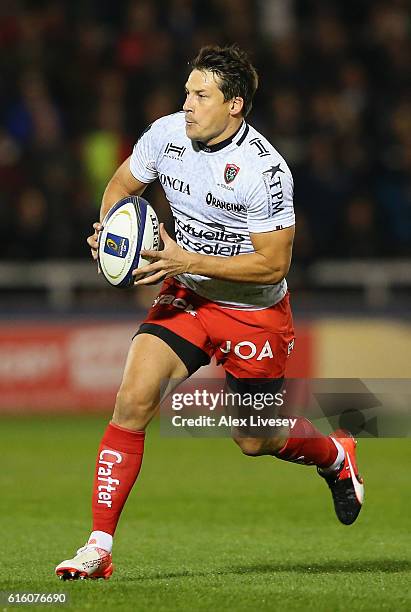 Francois Trinh-Duc of RC Toulon during the European Rugby Champions Cup match between Sale Sharks and RC Toulon at AJ Bell Stadium on October 21,...