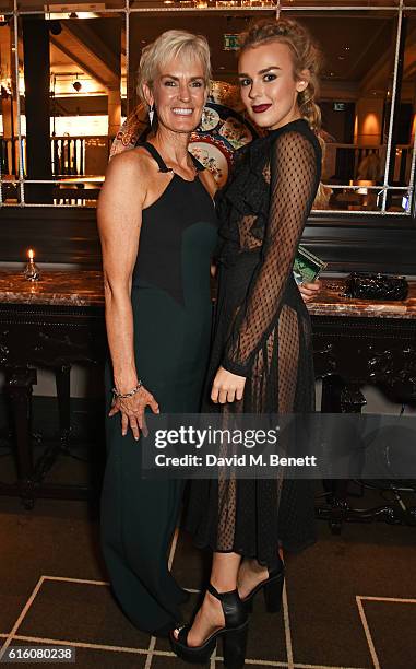 Judy Murray and Tallia Storm attend the Scottish Fashion Awards in association with Maserati at Rosewood Hotel on October 21, 2016 in London, England.