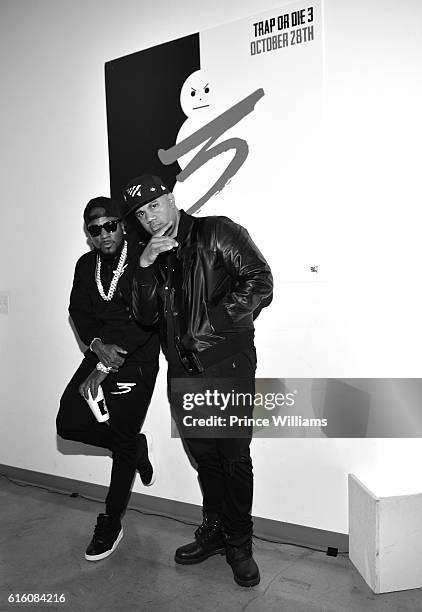 Young Jeezy and Lenny S. Attend the "Trap or Die 3" listening party at The B Loft on October 20, 2016 in Atlanta, Georgia.