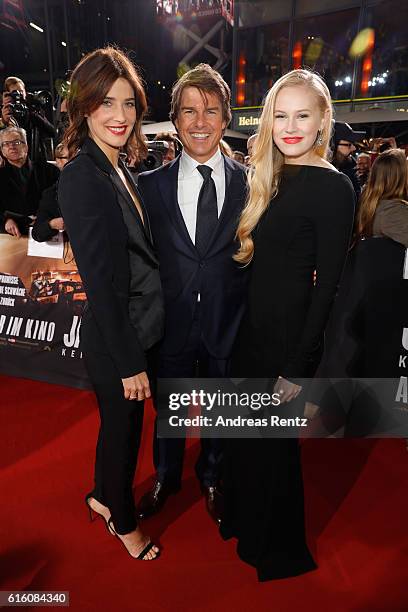 Actors Cobi Smulders, Tom Cruise and Danika Yarosh attend the 'Jack Reacher: Never Go Back' Berlin Premiere at CineStar Sony Center Potsdamer Platz...