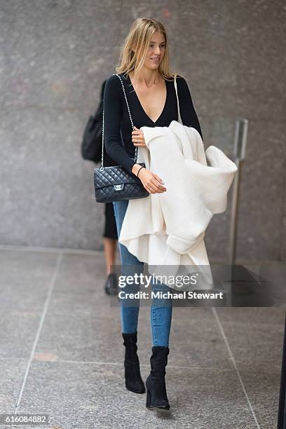 Models Keke Lindgard attends the 2016 Victoria's Secret Fashion Show castings on October 21, 2016 in New York City.