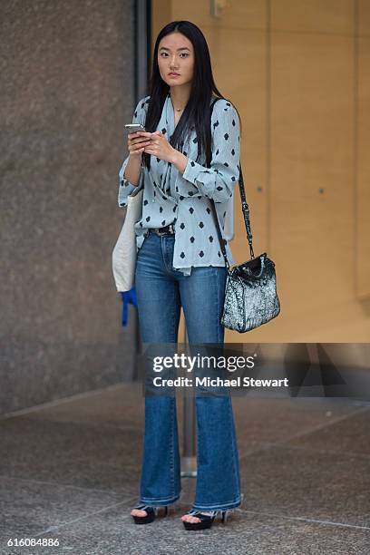 Model Ash Foo attends the 2016 Victoria's Secret Fashion Show castings on October 21, 2016 in New York City.