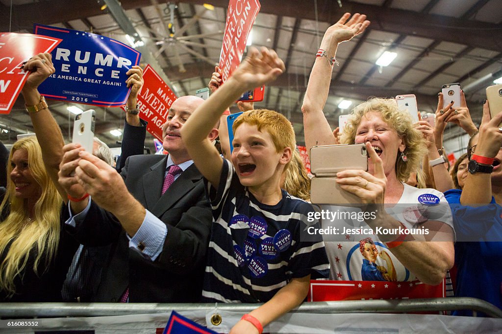Campaign Rally Flow Republican presidential nominee Donald Trump holds a campaign rally ...