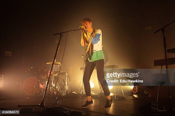 Dave Bayley of Glass Animals performs at O2 Academy Oxford on October 21, 2016 in Oxford, England.