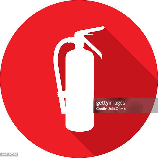 stockillustraties, clipart, cartoons en iconen met fire extinguisher icon silhouette - brandblusser