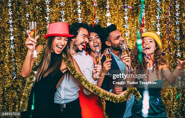 new year's party - wild party stock pictures, royalty-free photos & images