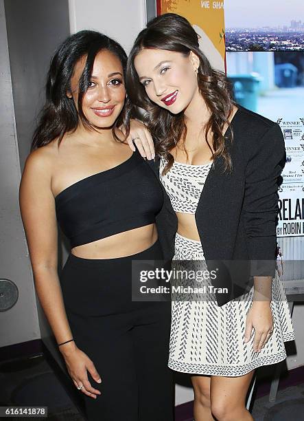 Emily Cheree and Jessica Taylor Haid attend the screening of "Nowhereland" held at Laemmle Music Hall on October 21, 2016 in Beverly Hills,...
