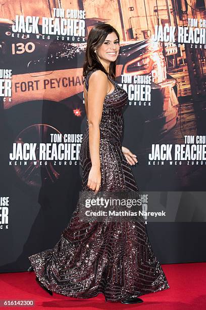 Tanja Tischewitsch attends the 'Jack Reacher: Never Go Back' Berlin Premiere at CineStar Sony Center on October 21, 2016 in Berlin, Germany.