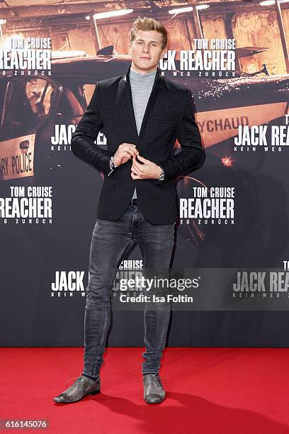 German actor Lukas Sauer attends the 'Jack Reacher: Never Go Back' Berlin Premiere at CineStar Sony Center Potsdamer Platz on October 21, 2016 in...
