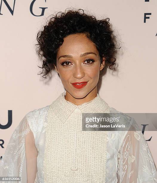 Actress Ruth Negga attends the premiere of "Loving" at Samuel Goldwyn Theater on October 20, 2016 in Beverly Hills, California.
