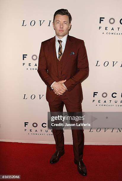 Actor Joel Edgerton attends the premiere of "Loving" at Samuel Goldwyn Theater on October 20, 2016 in Beverly Hills, California.