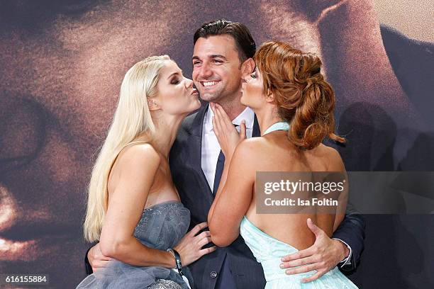 German actress Yvonne Woelke, Felix Steiner and model Micaela Schaefer attend the 'Jack Reacher: Never Go Back' Berlin Premiere at CineStar Sony...