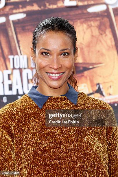 German moderator Annabelle Mandeng attends the 'Jack Reacher: Never Go Back' Berlin Premiere at CineStar Sony Center Potsdamer Platz on October 21,...