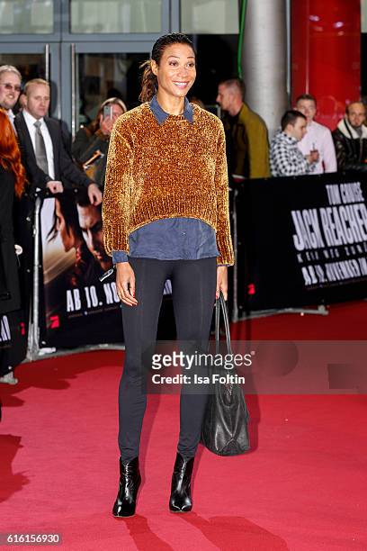 German moderator Annabelle Mandeng attends the 'Jack Reacher: Never Go Back' Berlin Premiere at CineStar Sony Center Potsdamer Platz on October 21,...