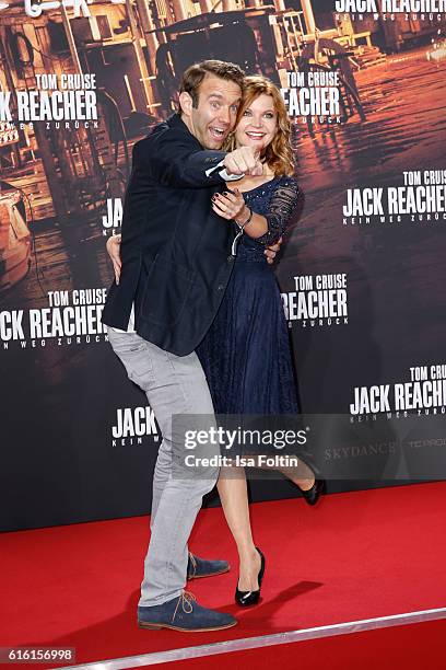 German moderator Peter Imhof and his wife german moderator Eva Imhof attend the 'Jack Reacher: Never Go Back' Berlin Premiere at CineStar Sony Center...