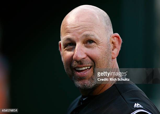 Manager Walt Weiss of the Colorado Rockies looks on from the dugout during a game against the New York Mets at Citi Field on July 29, 2016 in the...