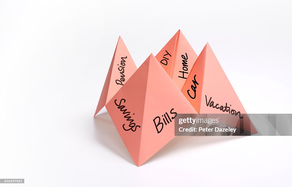 Paper fortune teller domestic themes