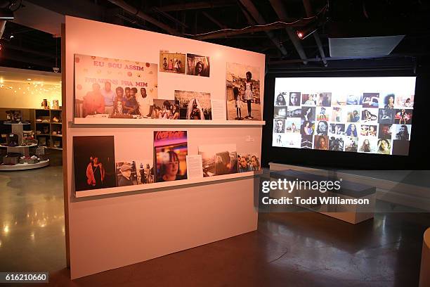 Atmosphere at the opening of #girlgaze: a frame of mind at Annenberg Space for Photography Skylight Studios on October 21, 2016 in Los Angeles,...