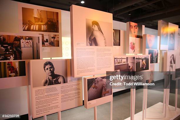 Atmosphere at the opening of #girlgaze: a frame of mind at Annenberg Space for Photography Skylight Studios on October 21, 2016 in Los Angeles,...