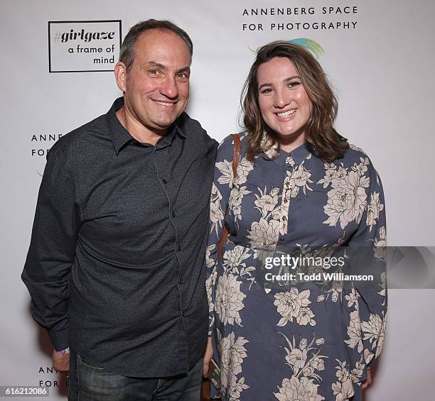 Girlgaze photographer Caitlyn Krone and father Neal Krone attend the opening of #girlgaze: a frame of mind at Annenberg Space for Photography...