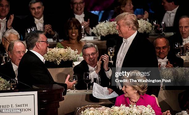 Democratic Nominee for President of the United States former Secretary of State Hillary Clinton attends the 71st annual Alfred E. Smith Memorial...