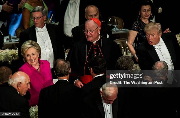 Democratic Nominee for President of the United States former Secretary of State Hillary Clinton attends the 71st annual Alfred E. Smith Memorial...