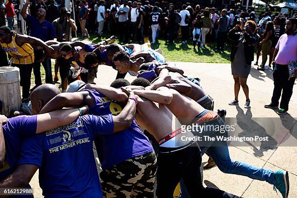 Members of Omega Psi Phi young and Old dance around their beloved sundial as Howard University celebrates it's homecoming with the return of...