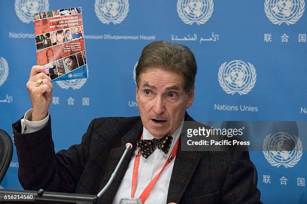 Alfred de Zayas, an Independent Expert on the promotion of a democratic and equitable international order spoke at a press conference at UN...