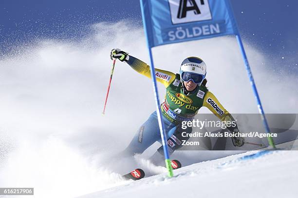 Maria Pietilae-holmner of Sweden in action during the Audi FIS Alpine Ski World Cup Women's Giant Slalom on October 22, 2016 in Soelden, Austria