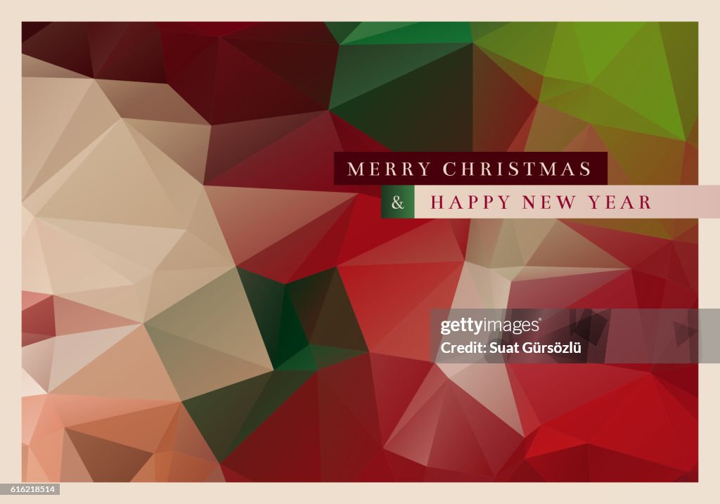 Polygon Christmas Greeting Card