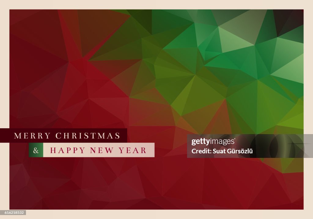 Polygon Christmas Greeting Card