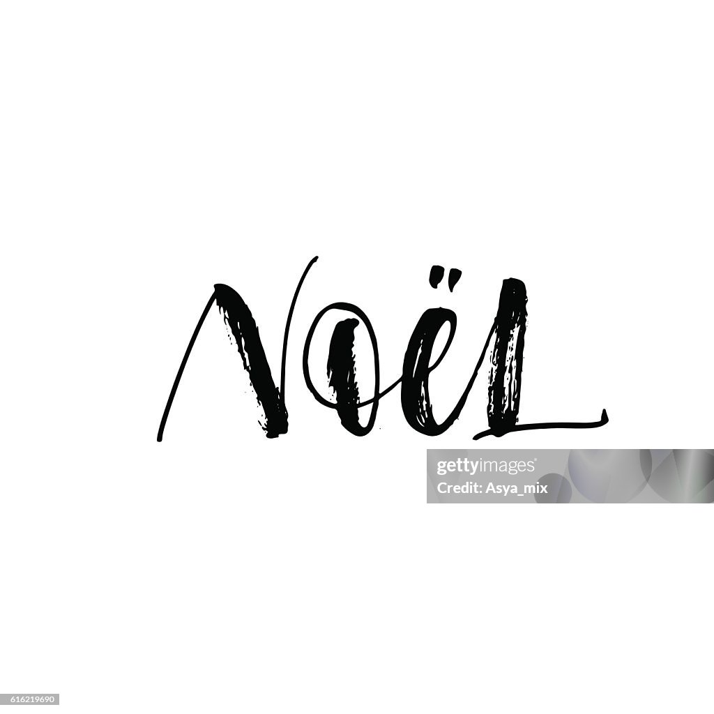 Letra a mano frase de Noel.